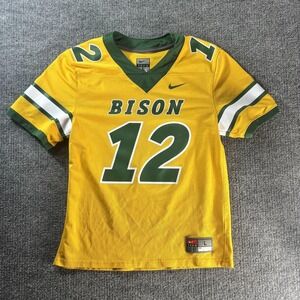 Bucknell Bison Jersey Boys Large Yellow NCAA Football Nike 12 Green Trim